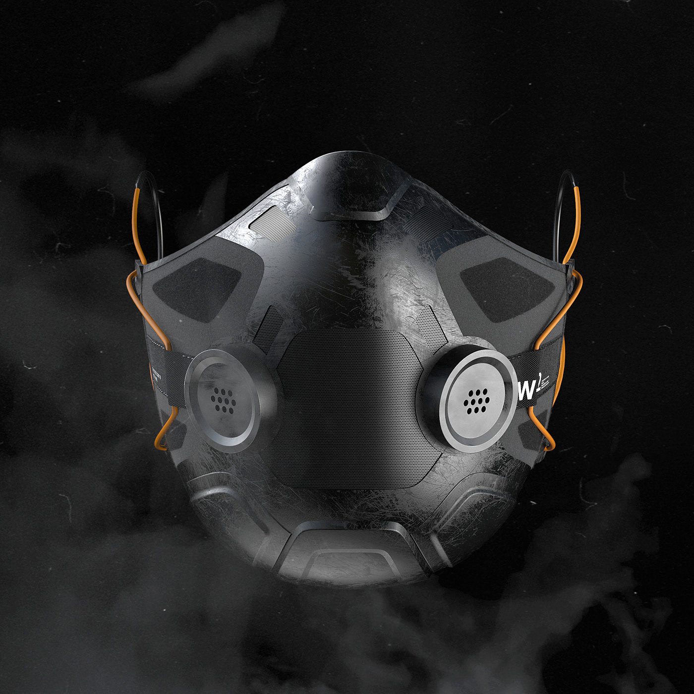 Mask，Render，concept，Covid-19，Cyberpunk，