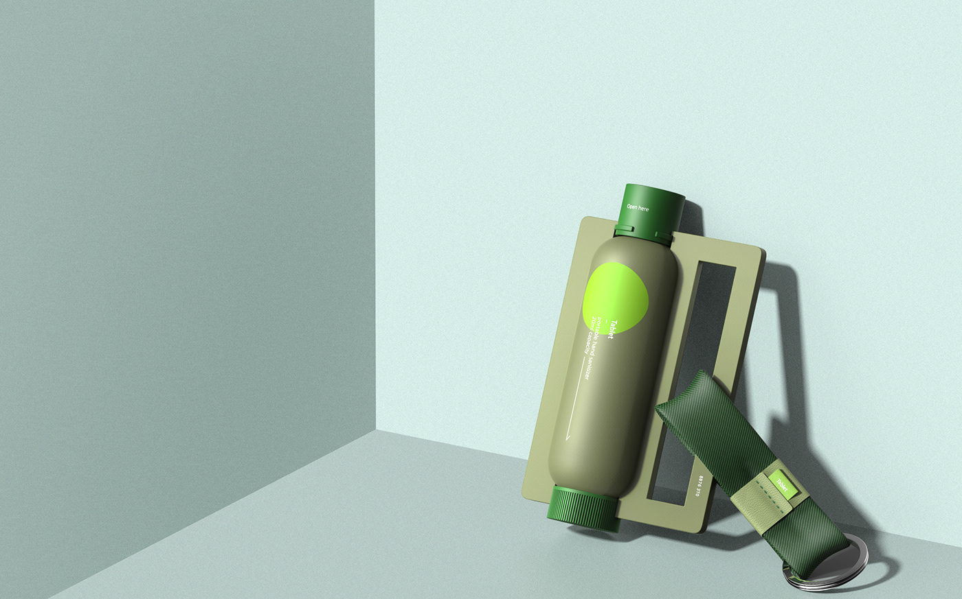 TABLET，Portable hand sanitizer，packing design，