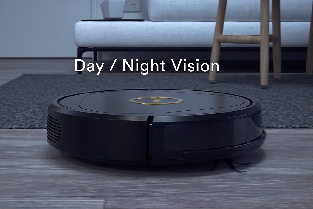 AI robot，sweeping machine，black，