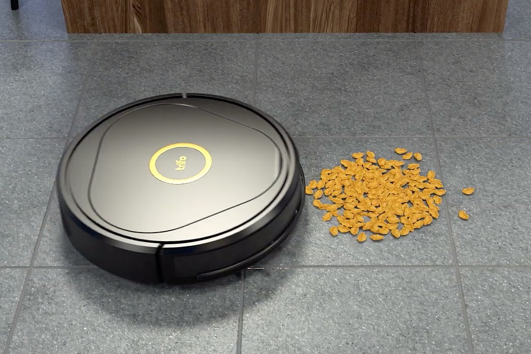 AI robot，sweeping machine，black，