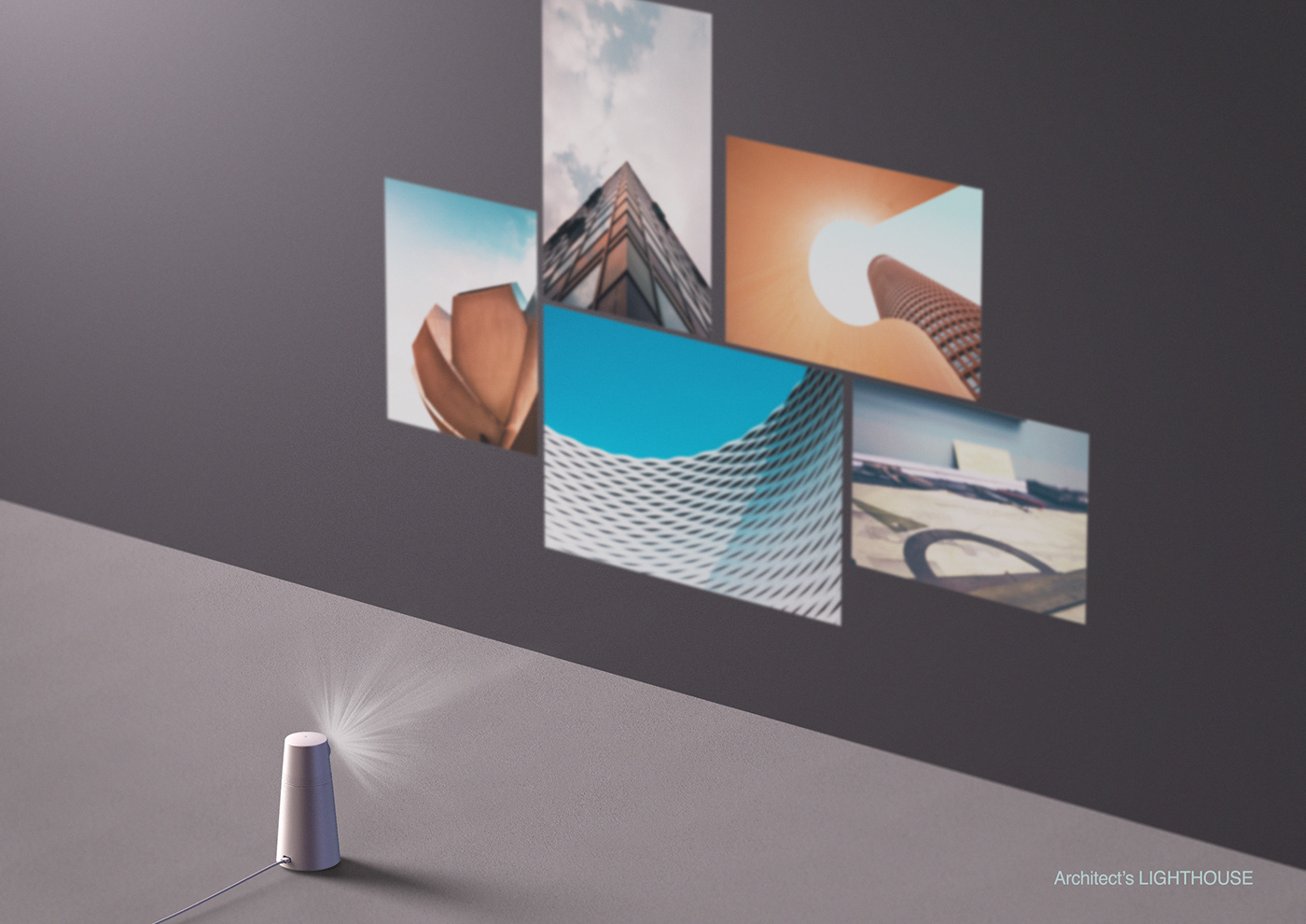 LIGHT HOUSE，white，Projector，