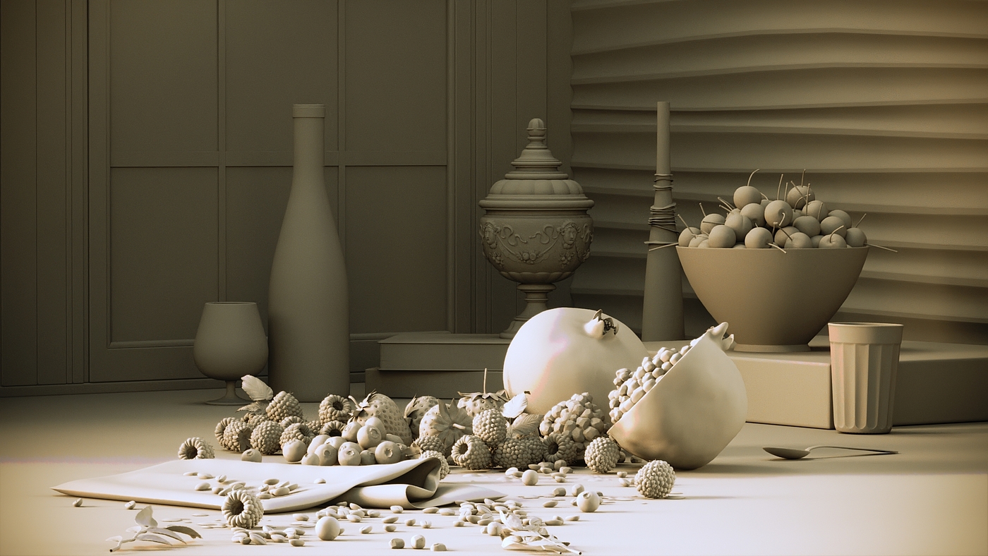 Render，still life，ms，