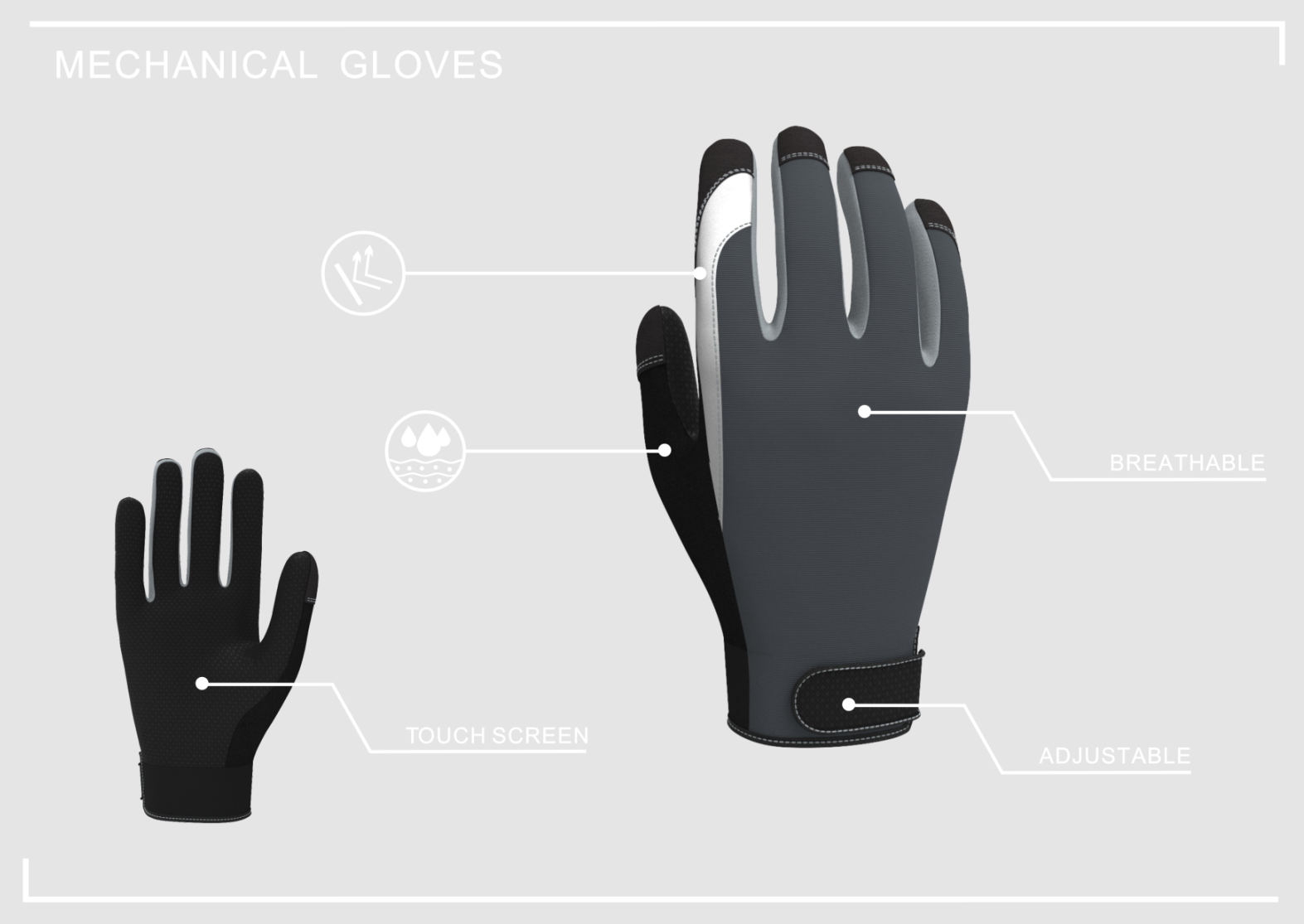 Mechanical gloves, garden gloves，