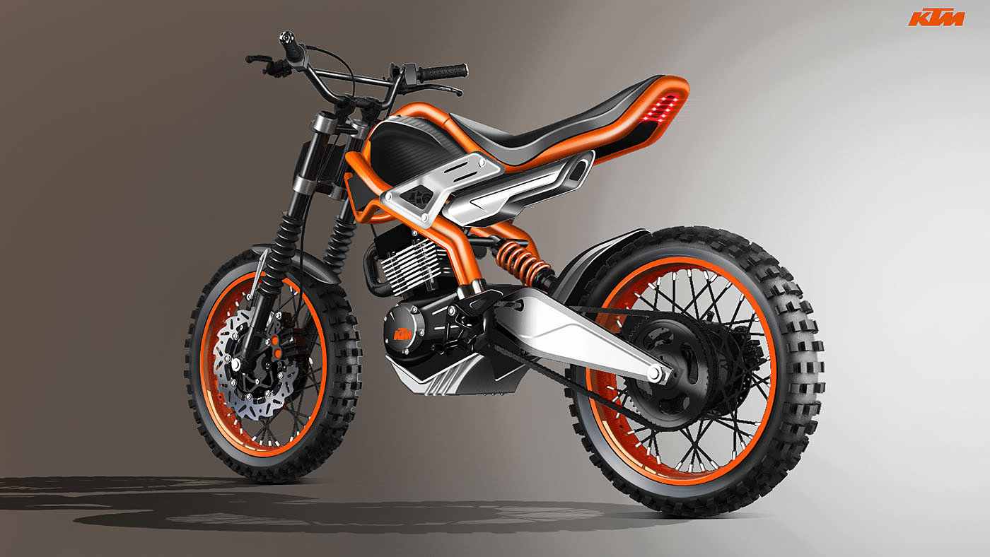 motorcycle，KTM 135，form，