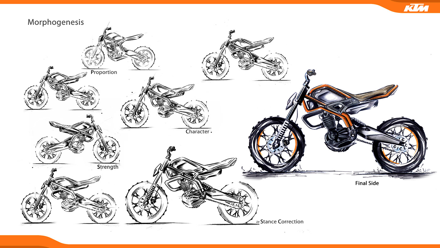 motorcycle，KTM 135，form，