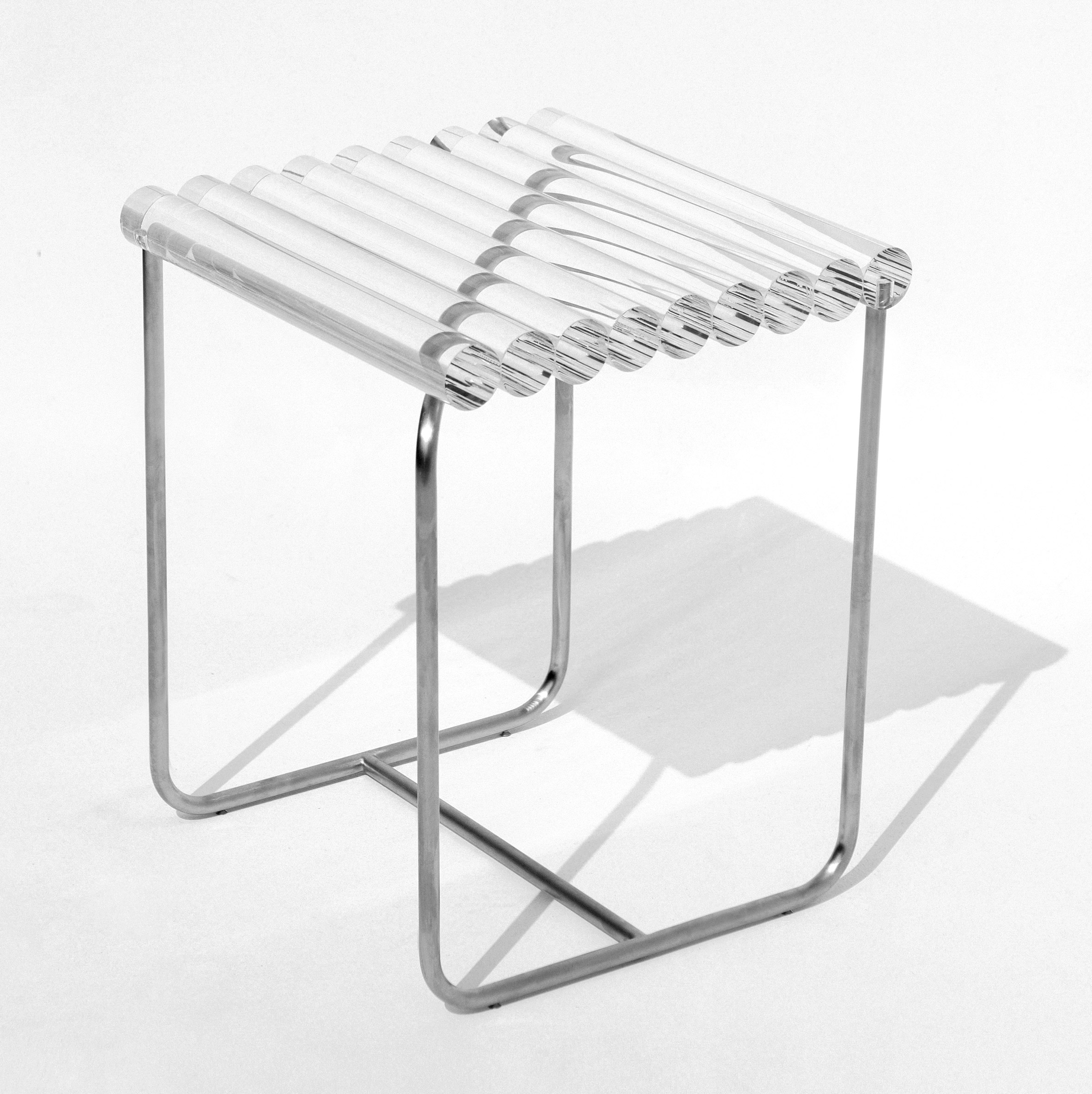 Side table，chair，a partition，Acrylic，stainless steel，