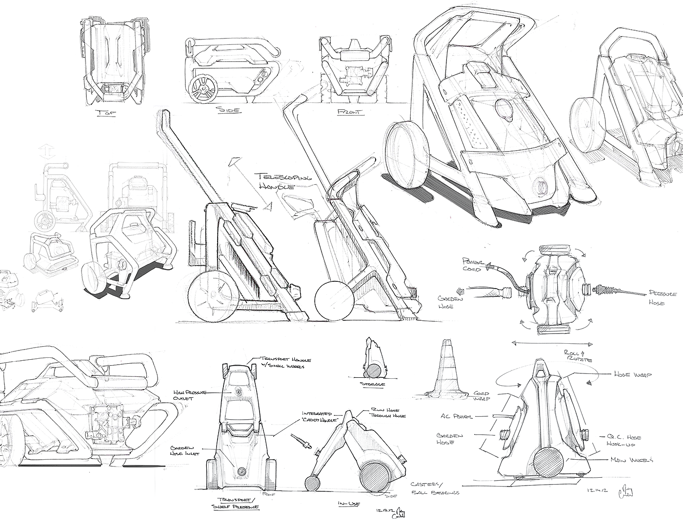 product design，industrial design，Hand drawn，household electrical appliances，Exercise sample，