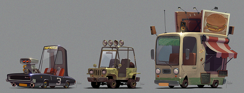 lovely，Cartoon，vehicle，Design，painting，