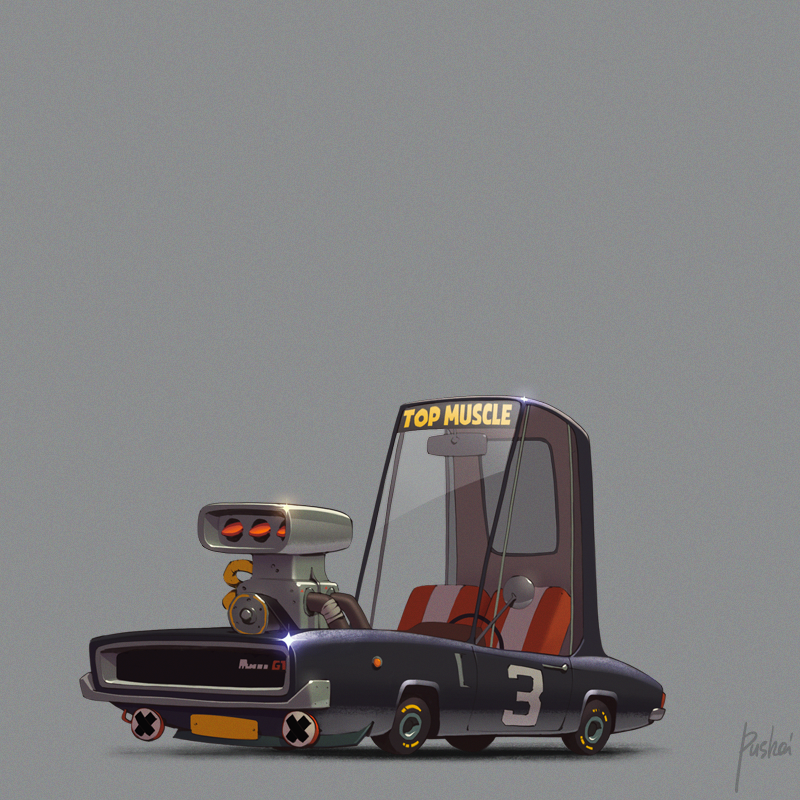 lovely，Cartoon，vehicle，Design，painting，