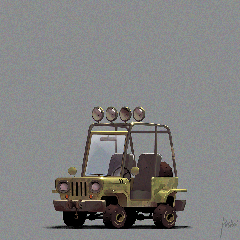 lovely，Cartoon，vehicle，Design，painting，
