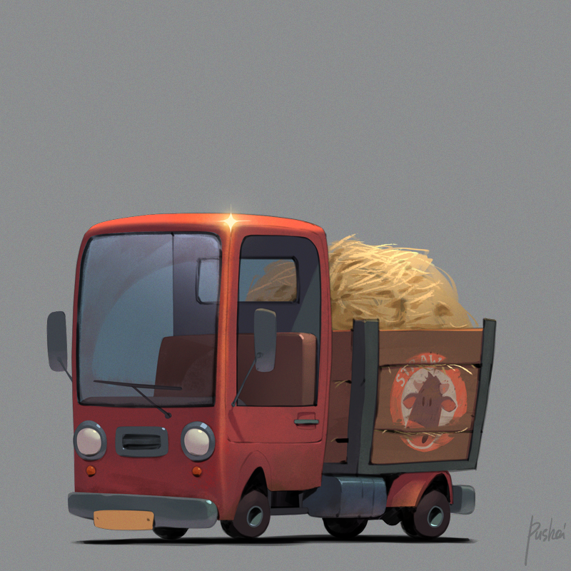 lovely，Cartoon，vehicle，Design，painting，