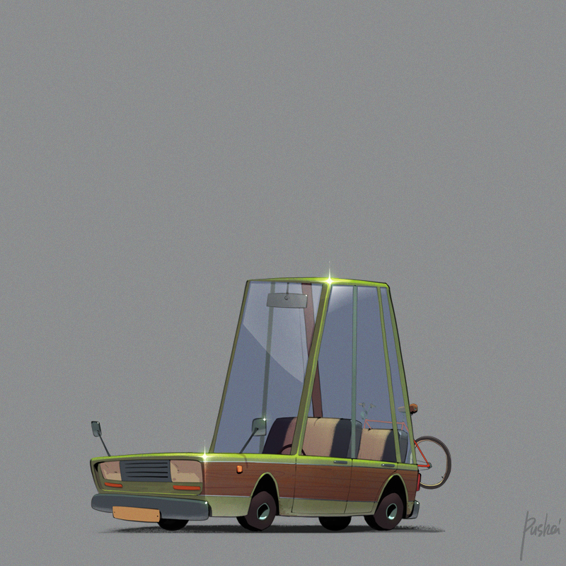 lovely，Cartoon，vehicle，Design，painting，