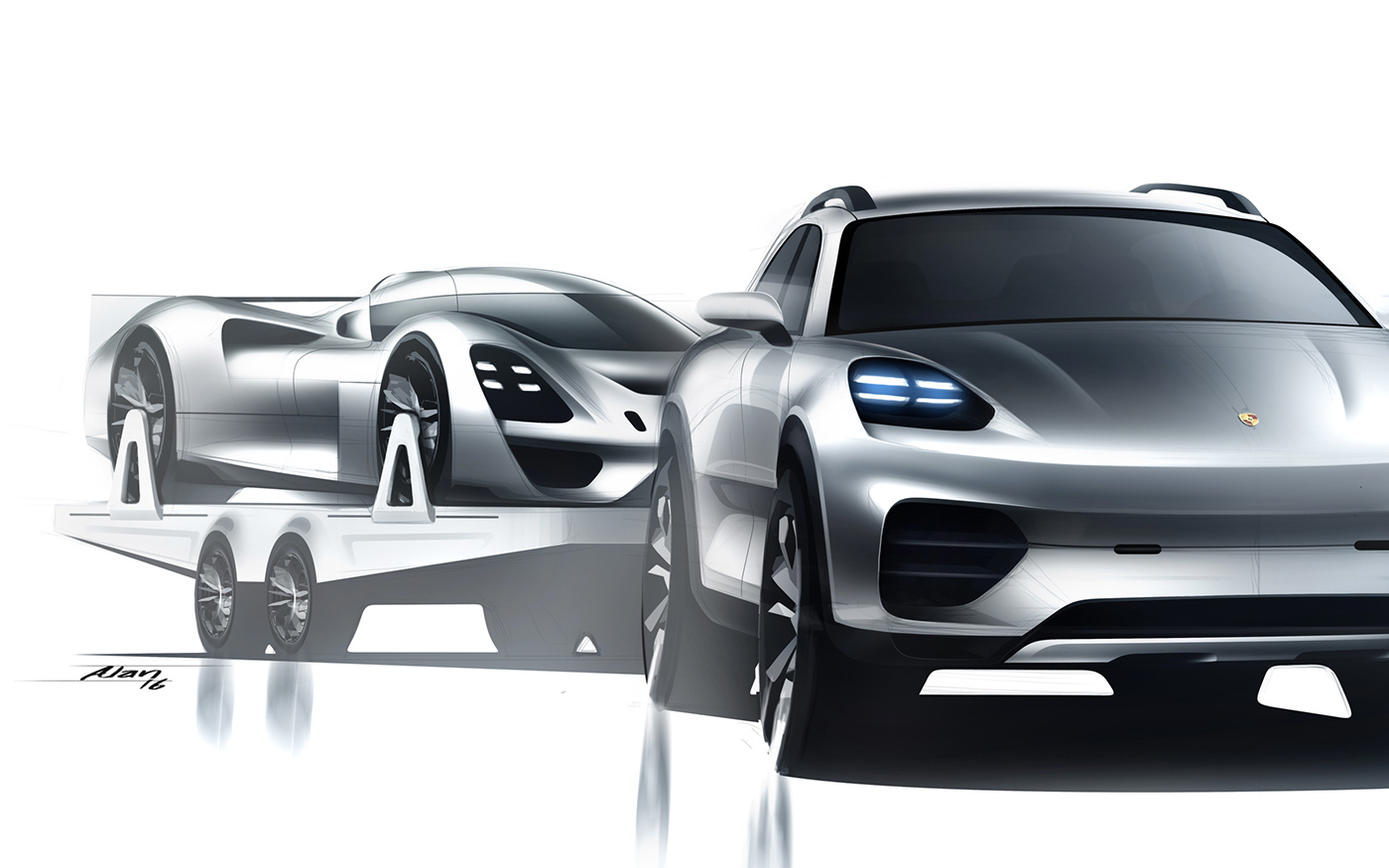 product design，industrial design，automobile，Porsche，vehicle，