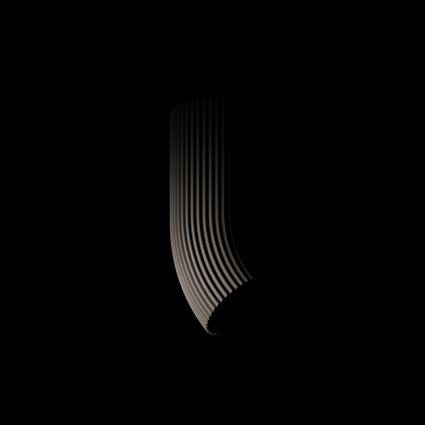 lamp，3D printing，Organic，black，Simplicity，