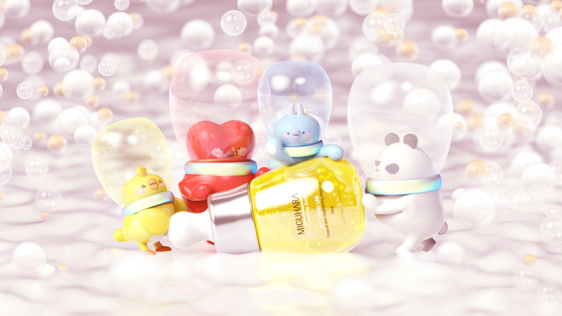 Light bulb:，colour，skin care products，lovely，Childlike interest，