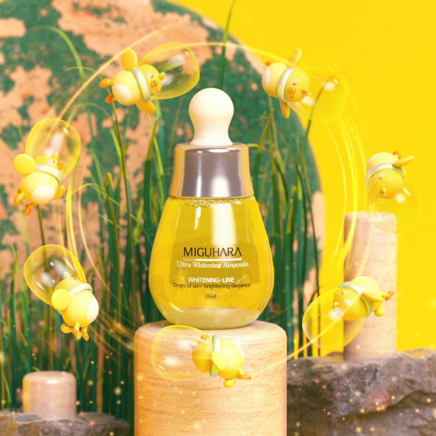 Light bulb:，colour，skin care products，lovely，Childlike interest，