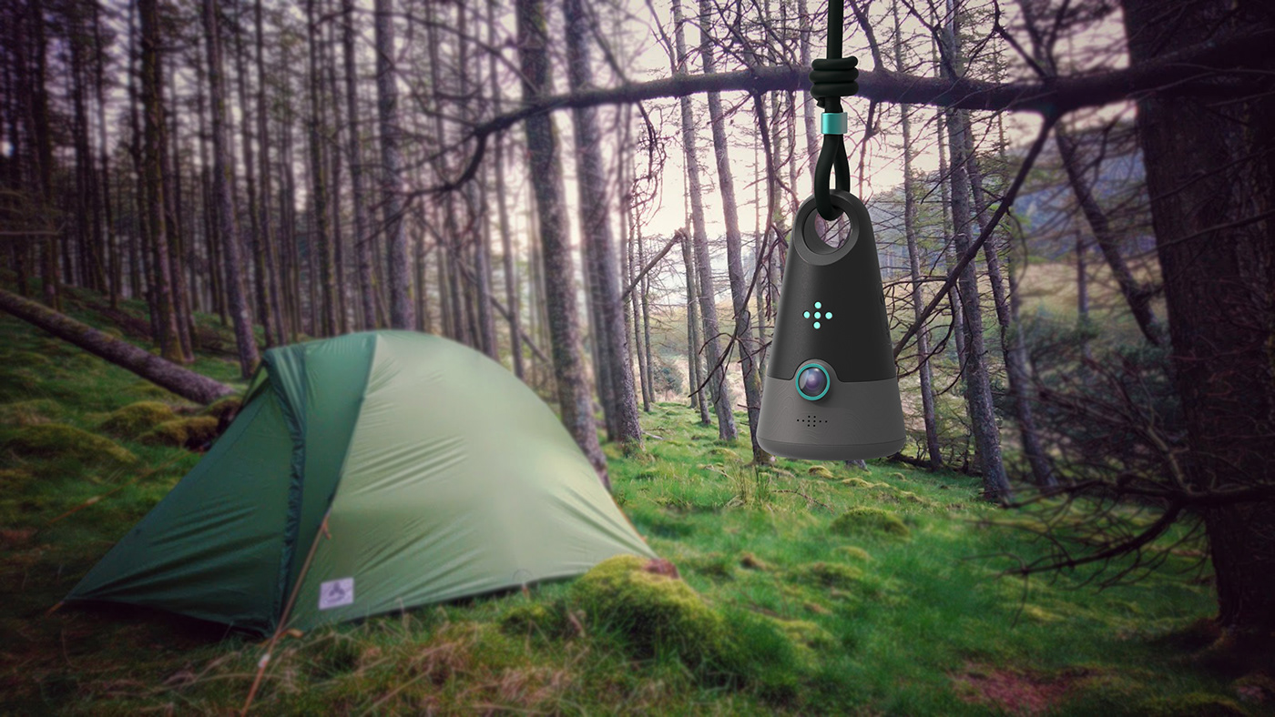 camping，field，a burglar alarm，monitor，wild animal，