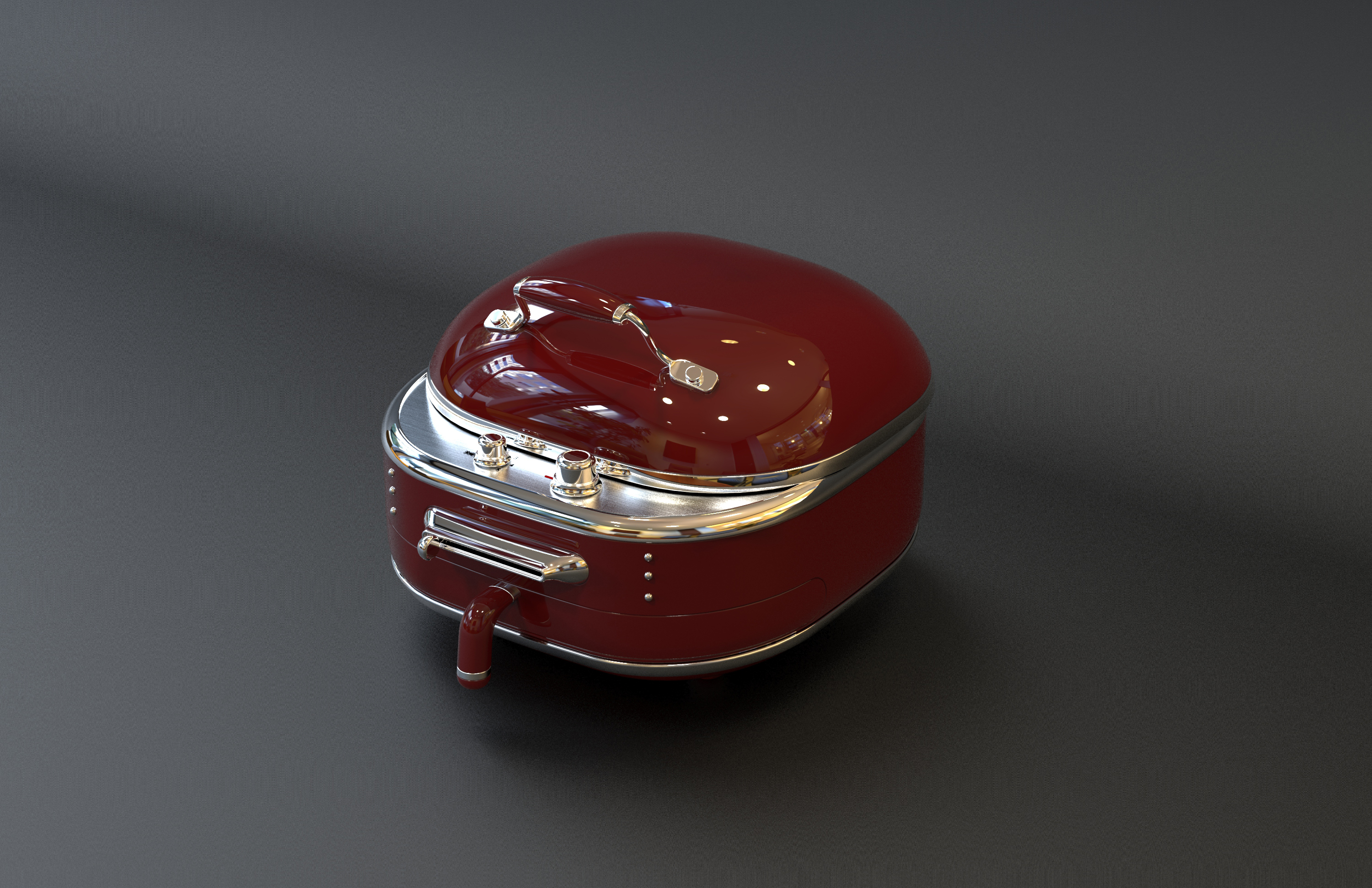 Electric baking pan，multi-function，Retro，double-deck，