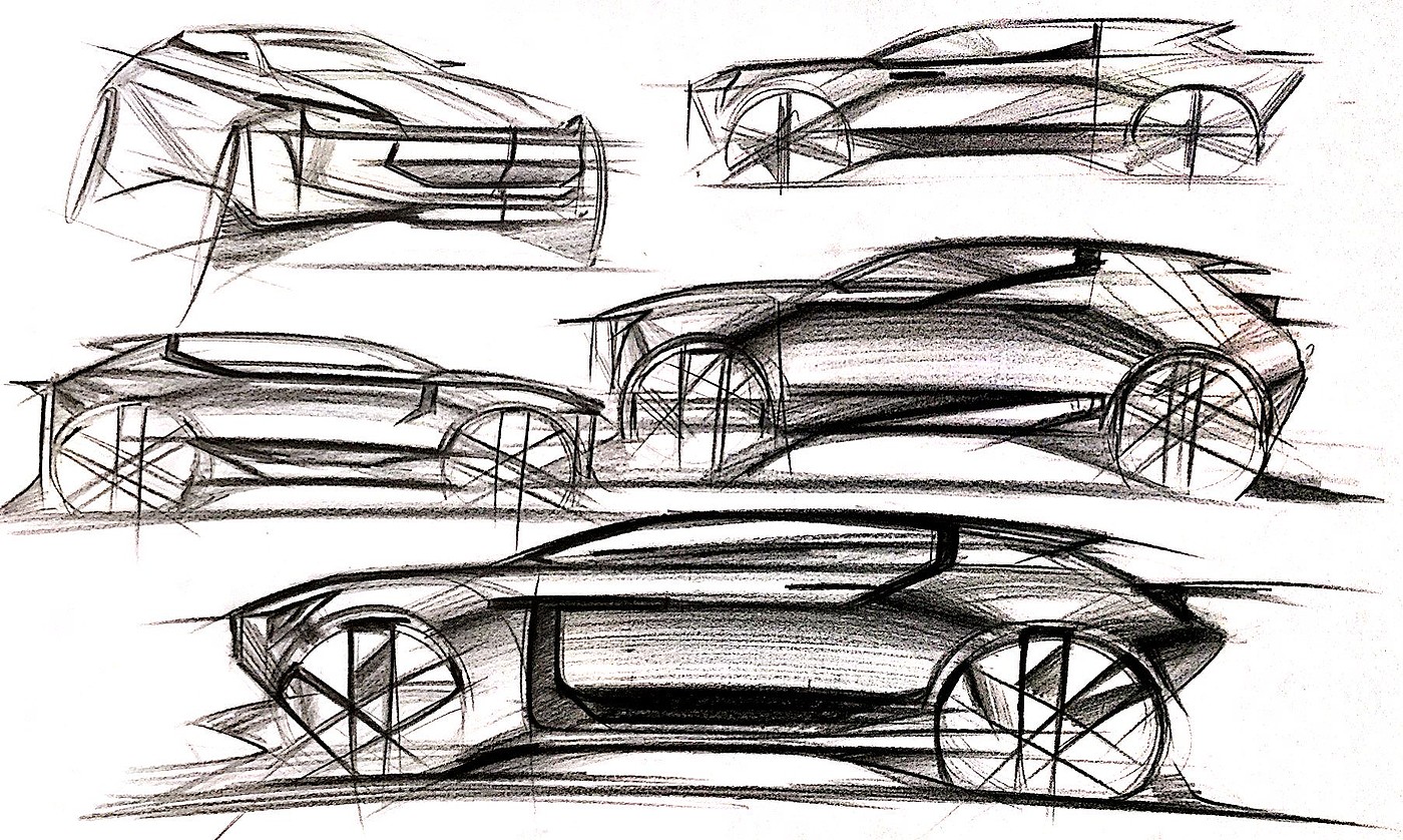 Industrial design, hand drawn，