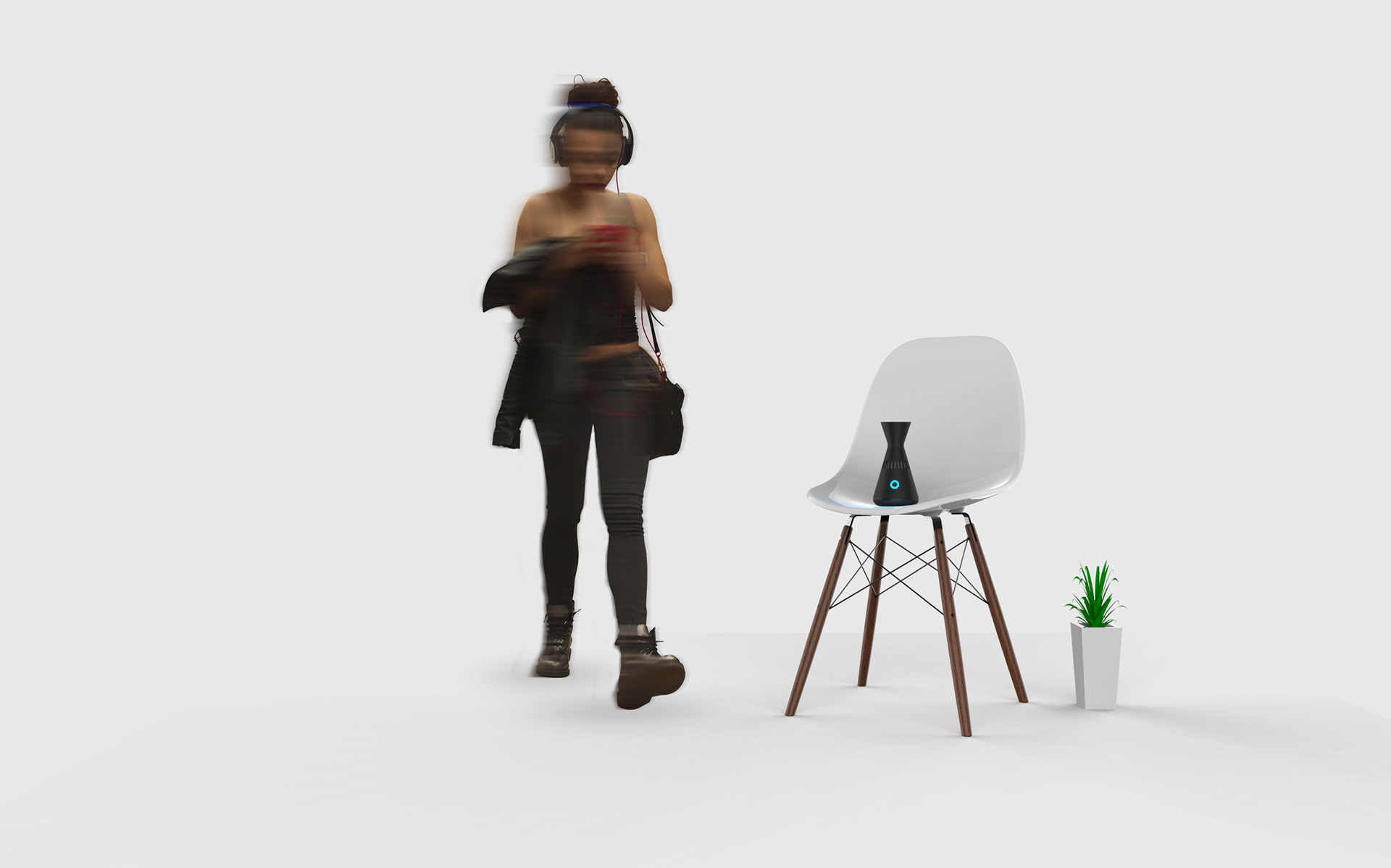 Portable，air cleaner，Simplicity，Black and white，intelligence，