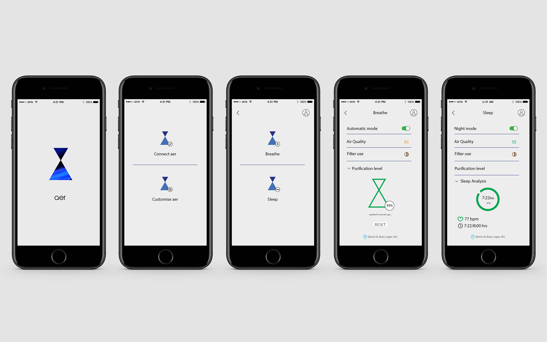 Portable，air cleaner，Simplicity，Black and white，intelligence，