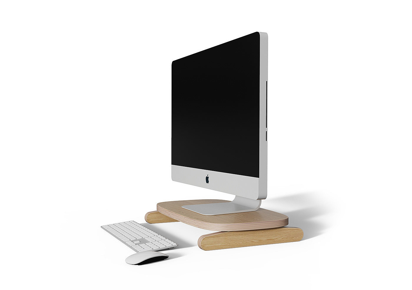 Computer stand，wooden ，Art，Northern Europe，Simplicity，