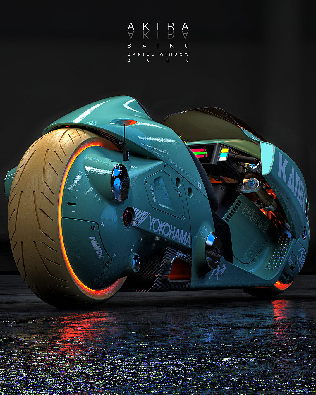 motorcycle，Render，3d，cgi，