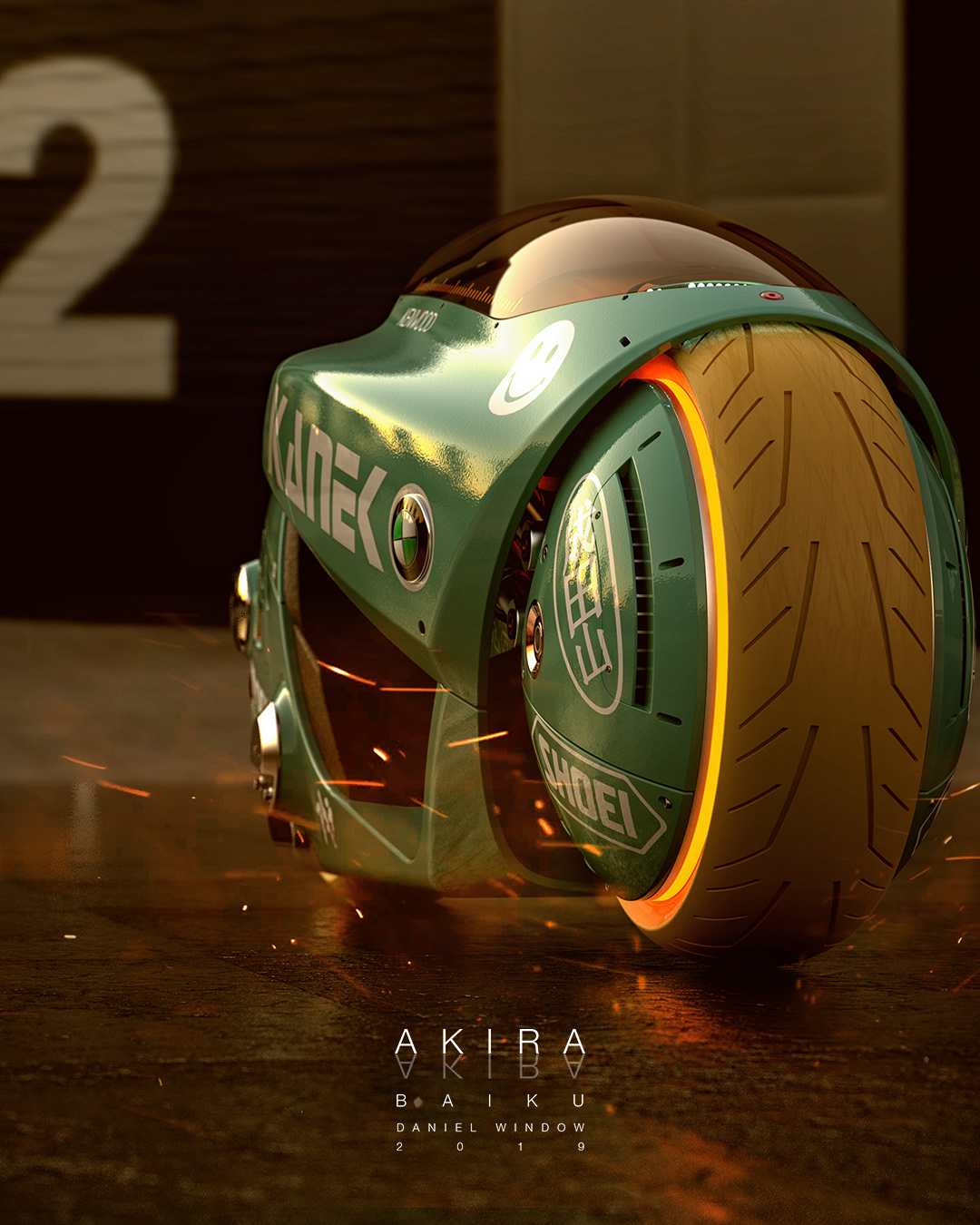 motorcycle，Render，3d，cgi，