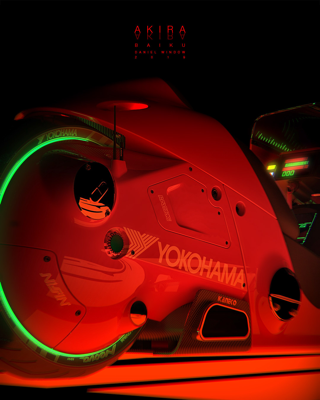 motorcycle，Render，3d，cgi，