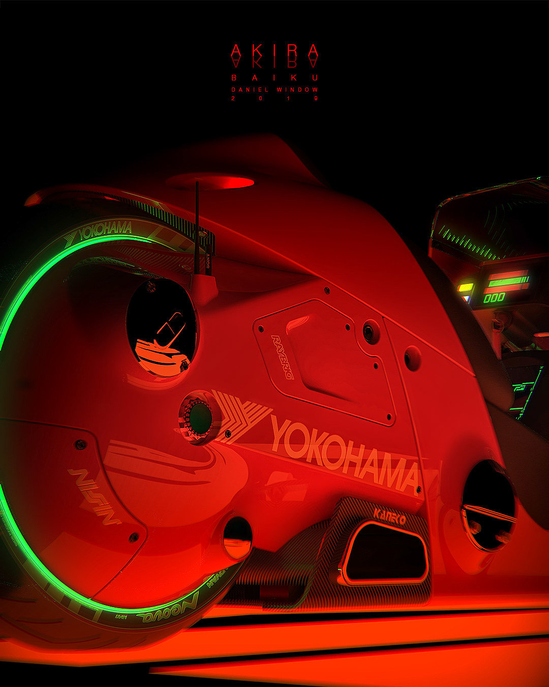 motorcycle，Render，3d，cgi，