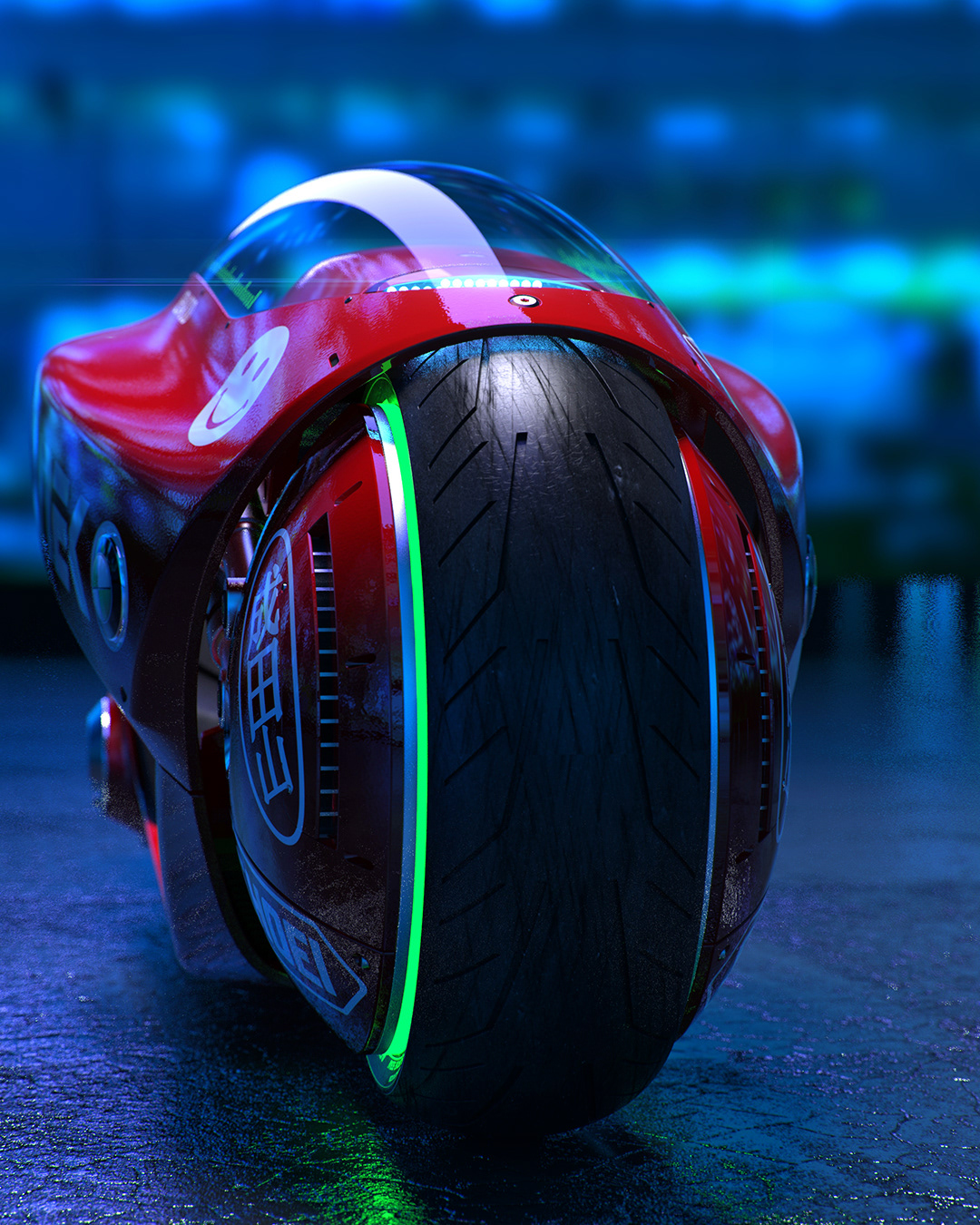 motorcycle，Render，3d，cgi，