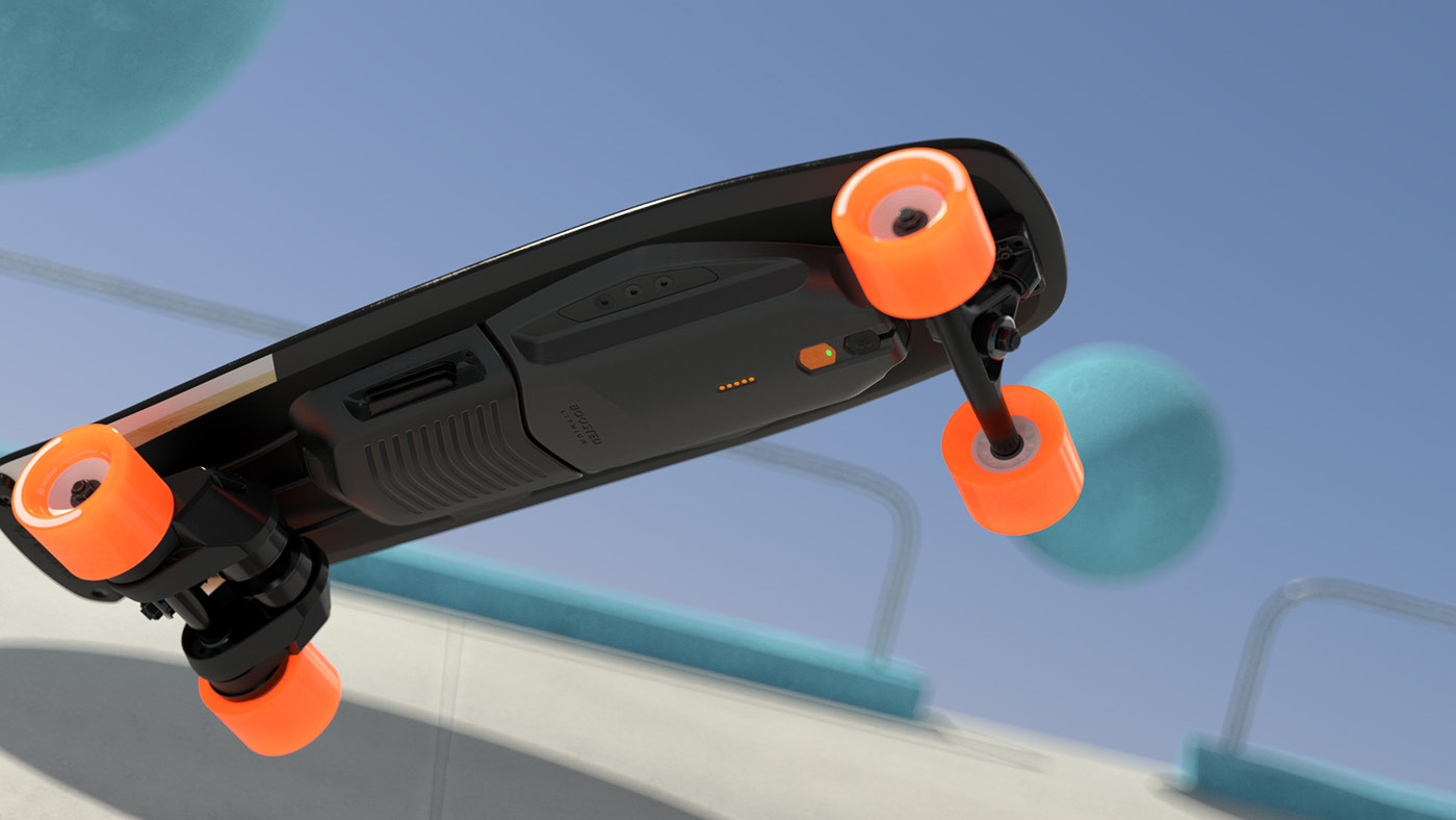 Video design，Skate，Electric，3d，Long board，Particle simulation，