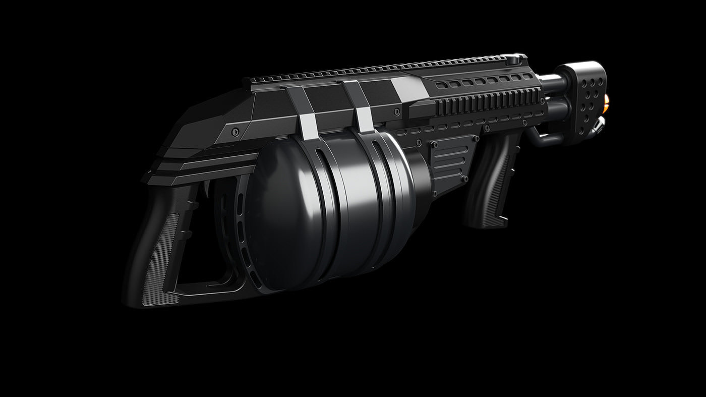 gun，sketch，prototype，black，