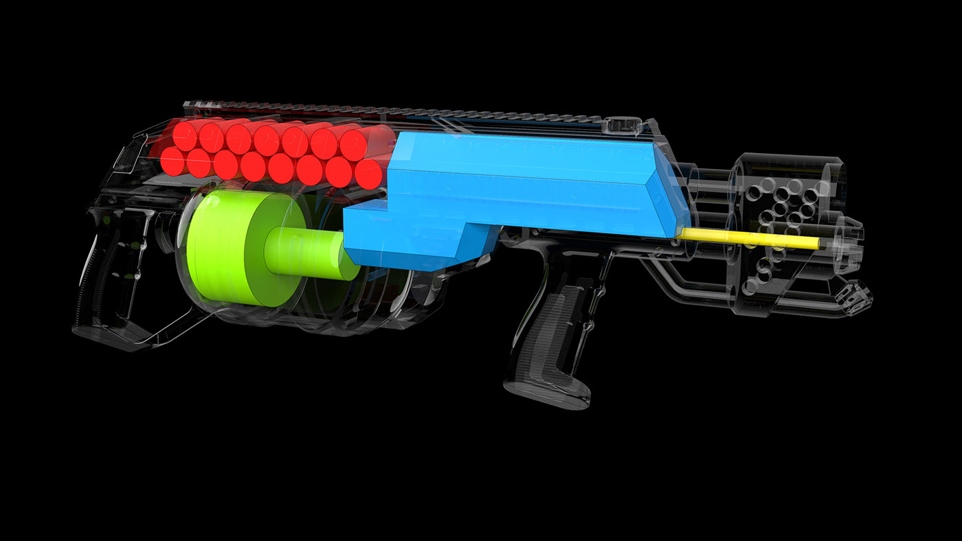 gun，sketch，prototype，black，