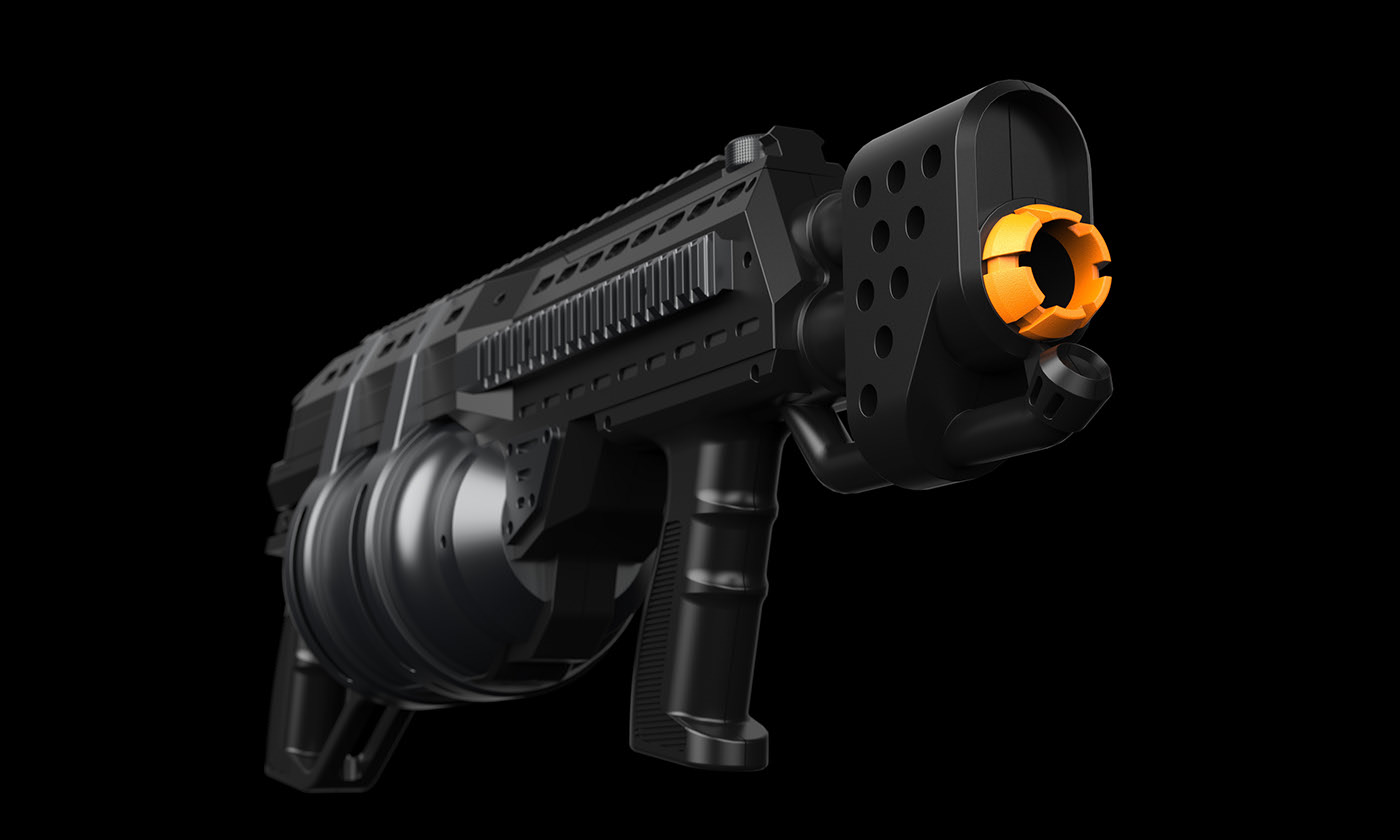 gun，sketch，prototype，black，