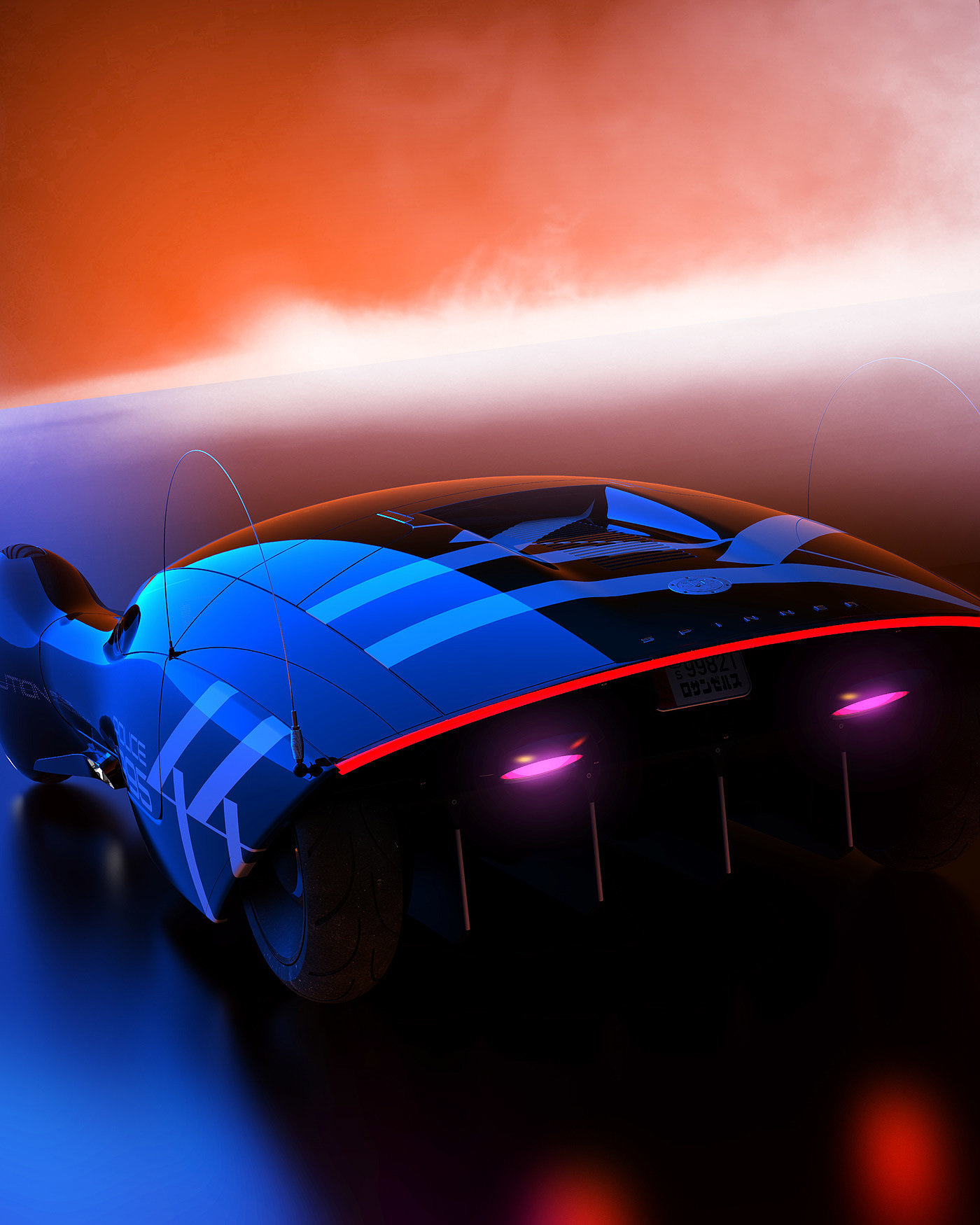 Sports car，cgi，3d，Render，