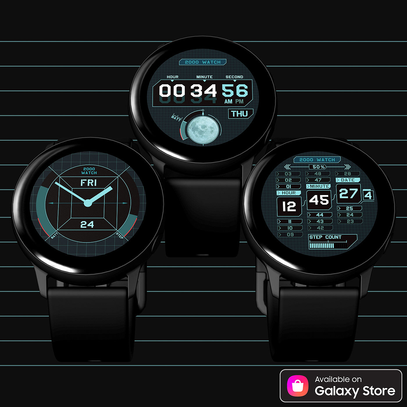 Samsung Galaxy，Wrist watch，Dial design，