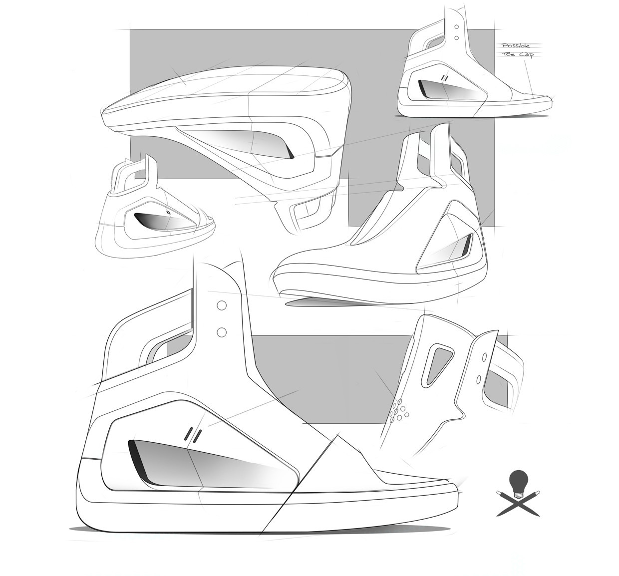 product design，industrial design，sneakers，Hand drawn，modeling，