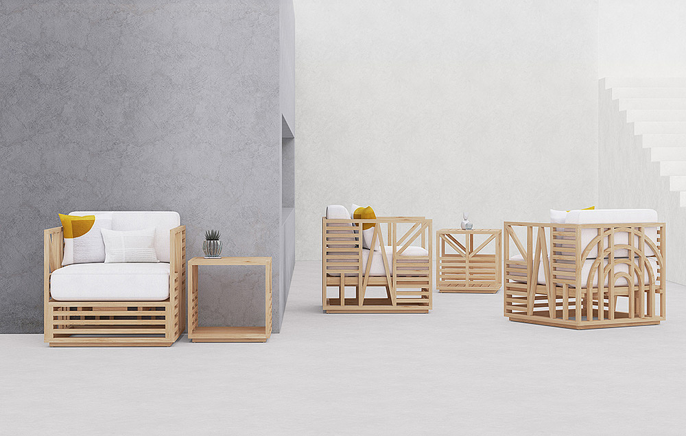 Calamus，平面设计，家具设计，包豪斯，木质，桌椅，