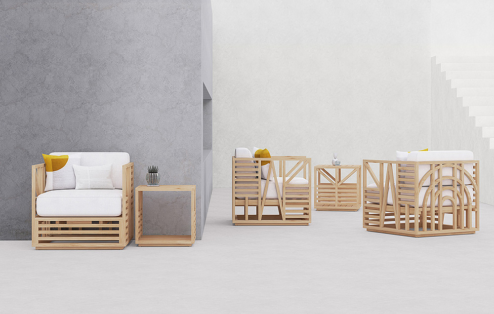 Calamus，Graphic Artist Designer，furniture design ，Bauhaus ，woodiness，Tables and chairs，