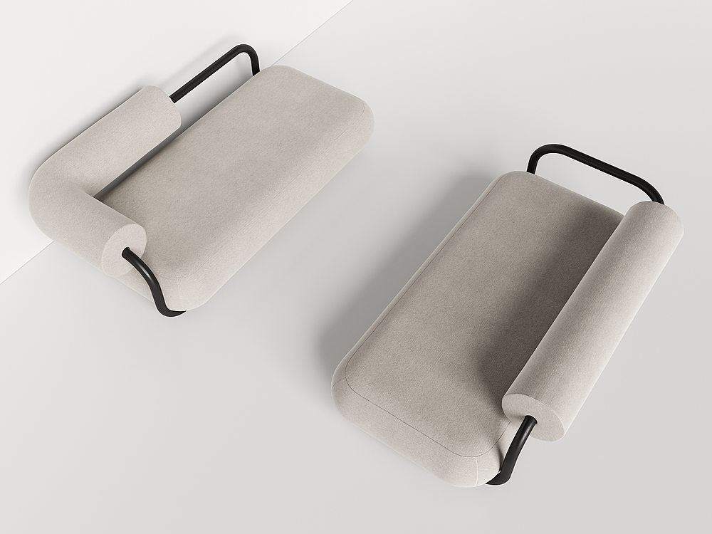 RURA，Metal，sofa，Adjustable，Simplicity，