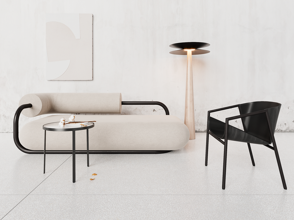 RURA，Metal，sofa，Adjustable，Simplicity，