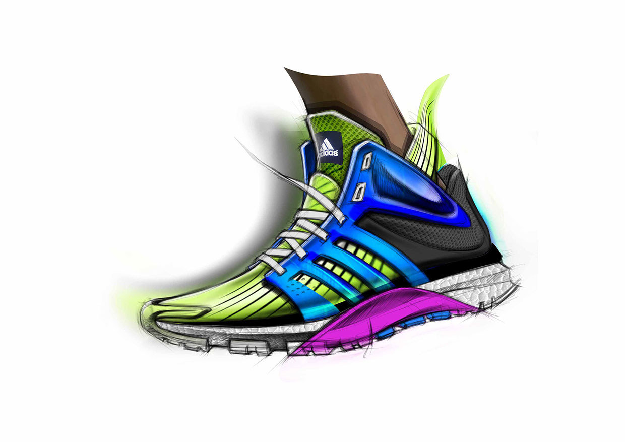 product design，industrial design，sneakers，Hand drawn，modeling，