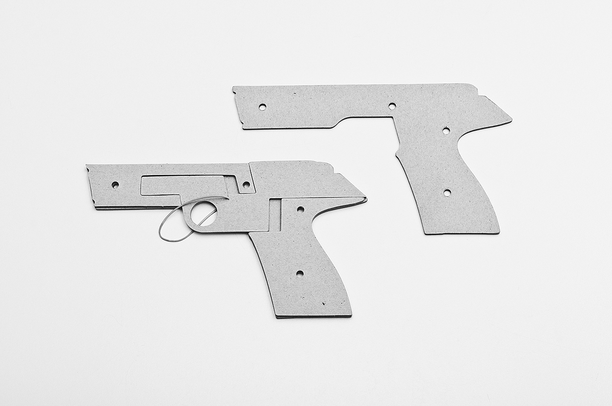 cardboard，elastic，Pistol，Design，originality，