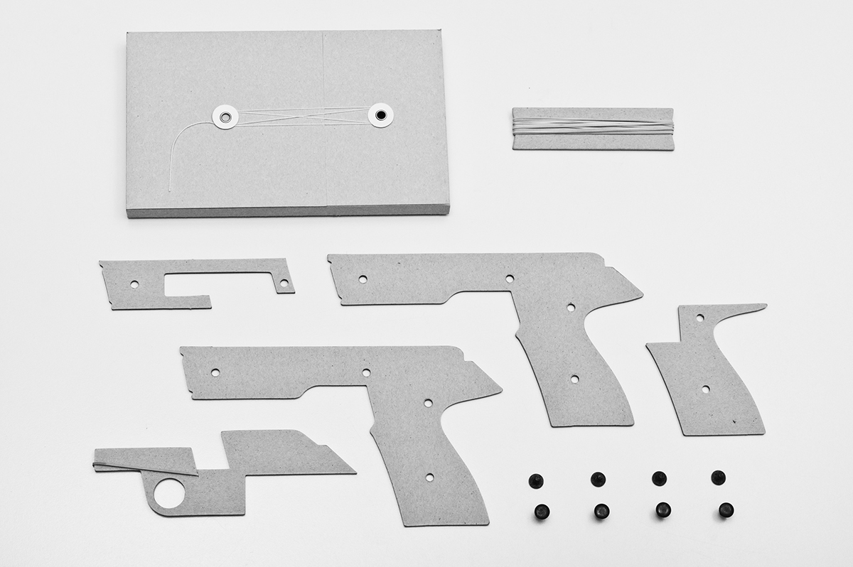 cardboard，elastic，Pistol，Design，originality，