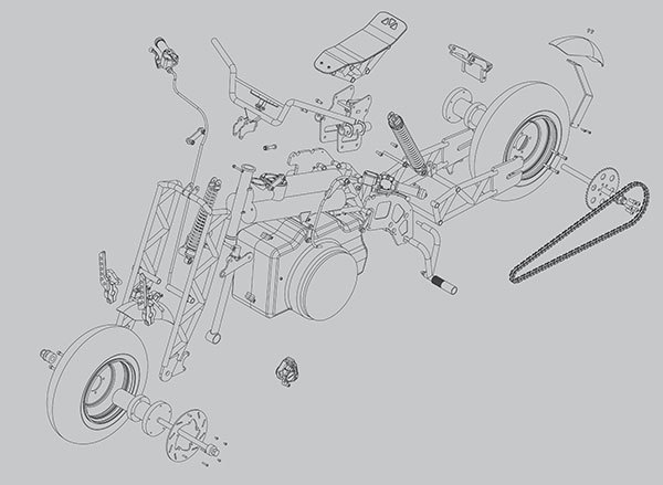 product design，industrial design，vehicle，Motorcycle，modularization，