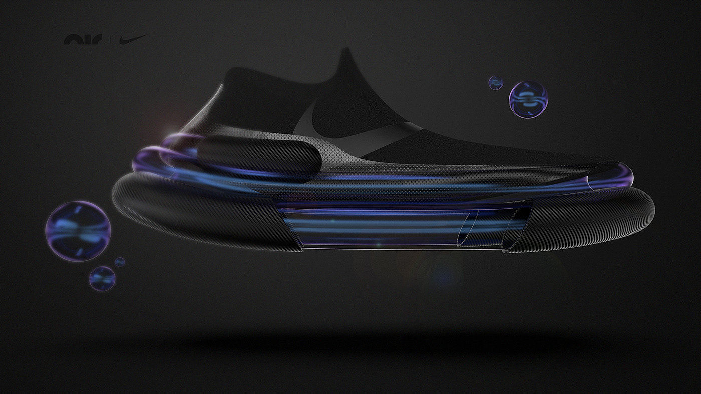 3D modeling and rendering，shoes，Sense of future，