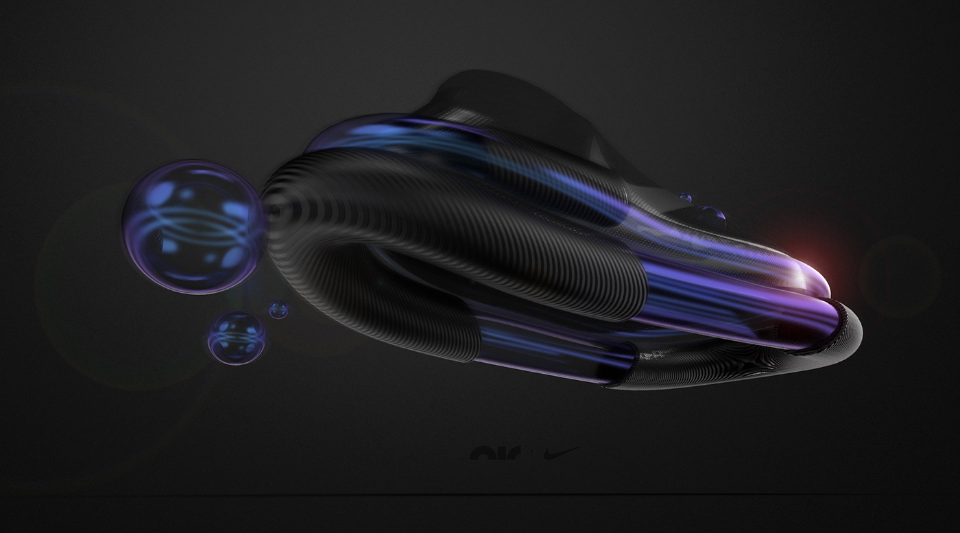 3D modeling and rendering，shoes，Sense of future，