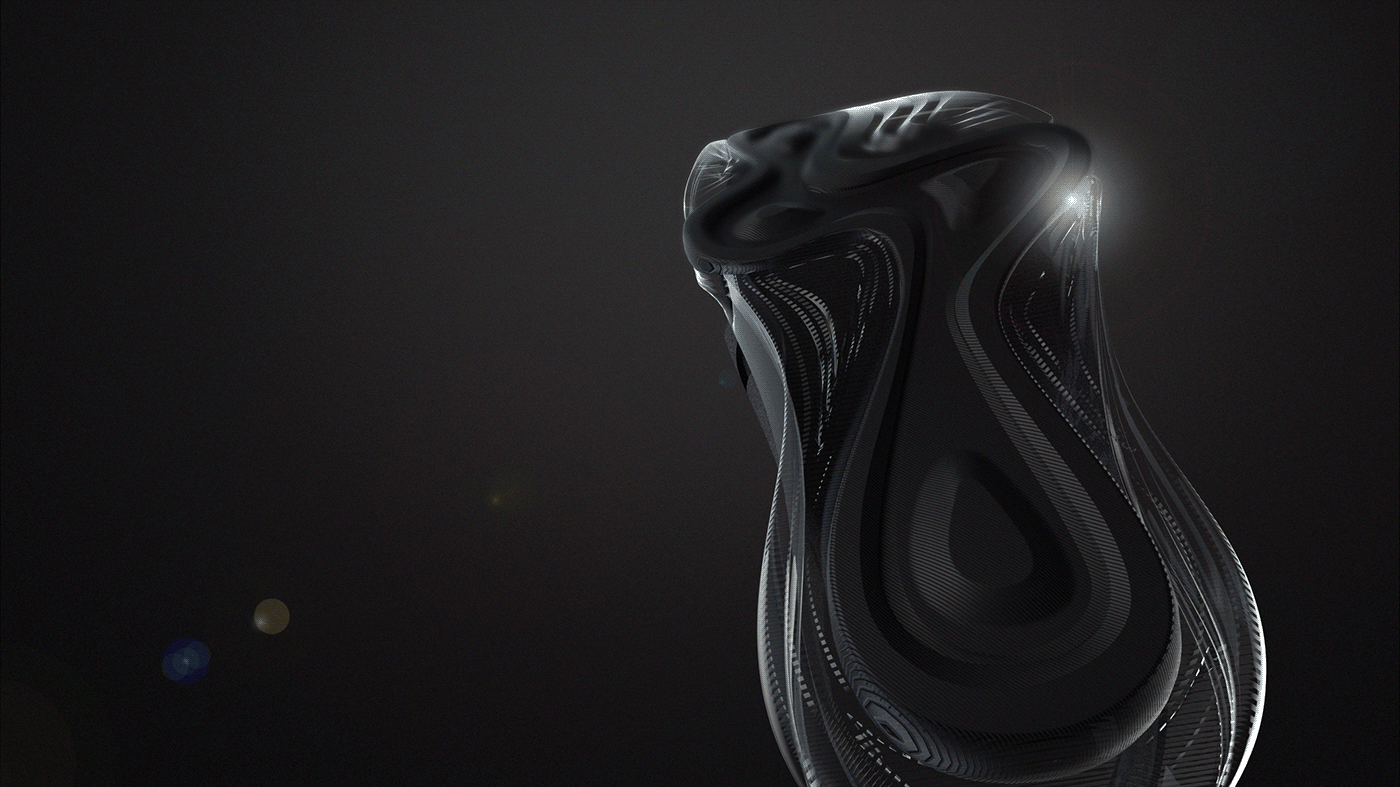 3D modeling and rendering，shoes，Sense of future，