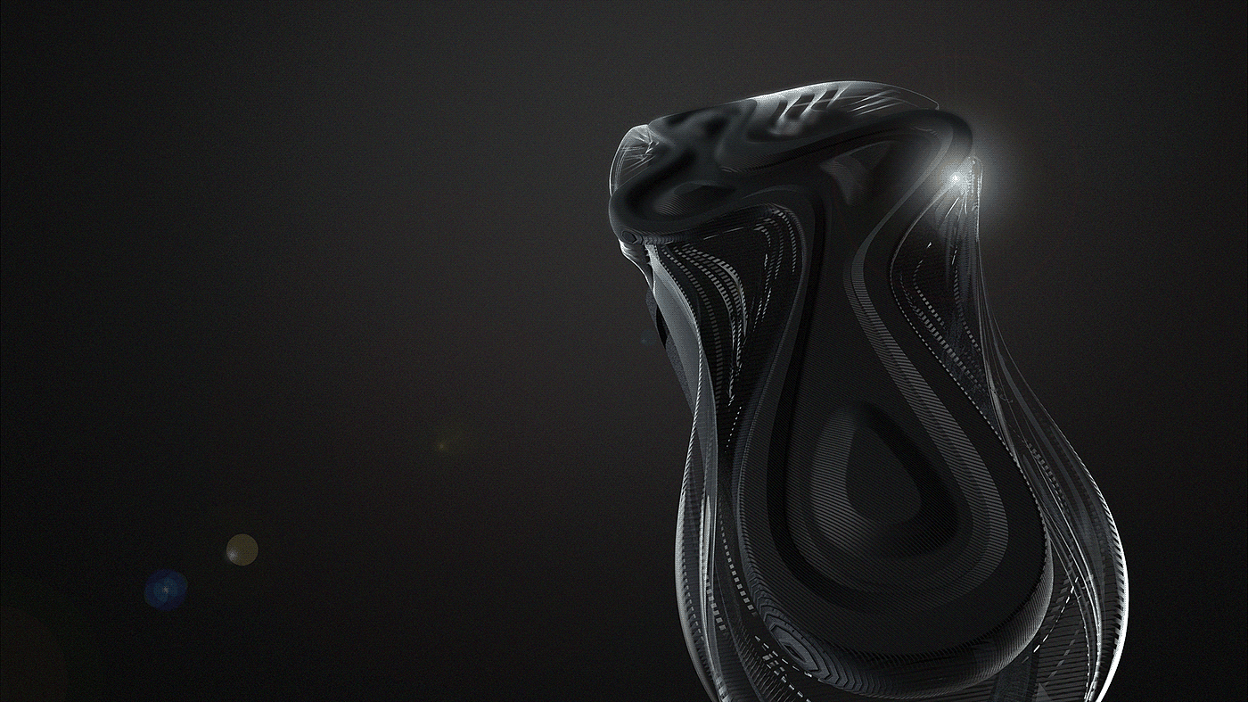 3D modeling and rendering，shoes，Sense of future，